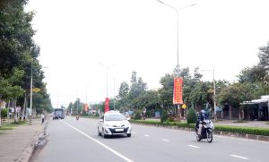 Cột đèn cao áp tại Bến Tre